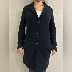 Navy blue cashmere blazer coat cardigan from Italy Noir by evergreen 8 small